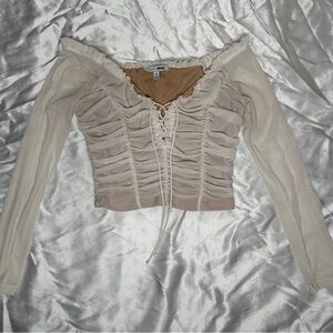 Ruched Off-Shoulder Blouse